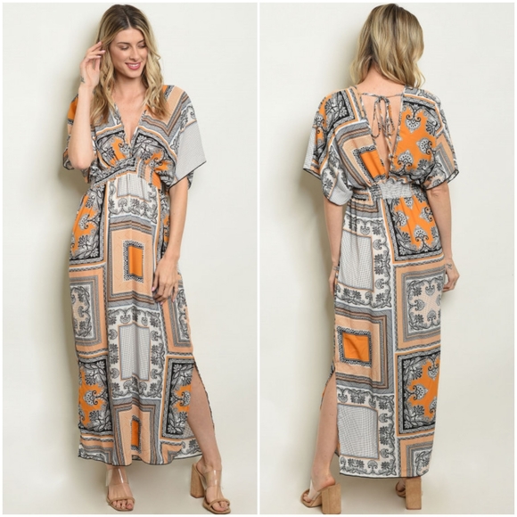 Dresses & Skirts - Mustard print dress